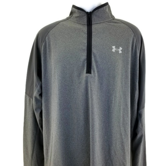 Under Armour RUN Men's Gray /Blue Shirt Size XL Fi - Picture 2 of 6